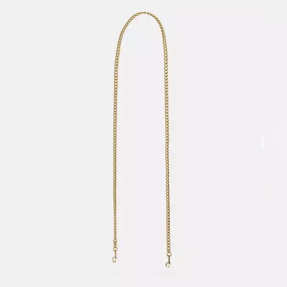 Gently Used Coach Chain Crossbody Handbag Strap 48” Old Brass Color Style 58847